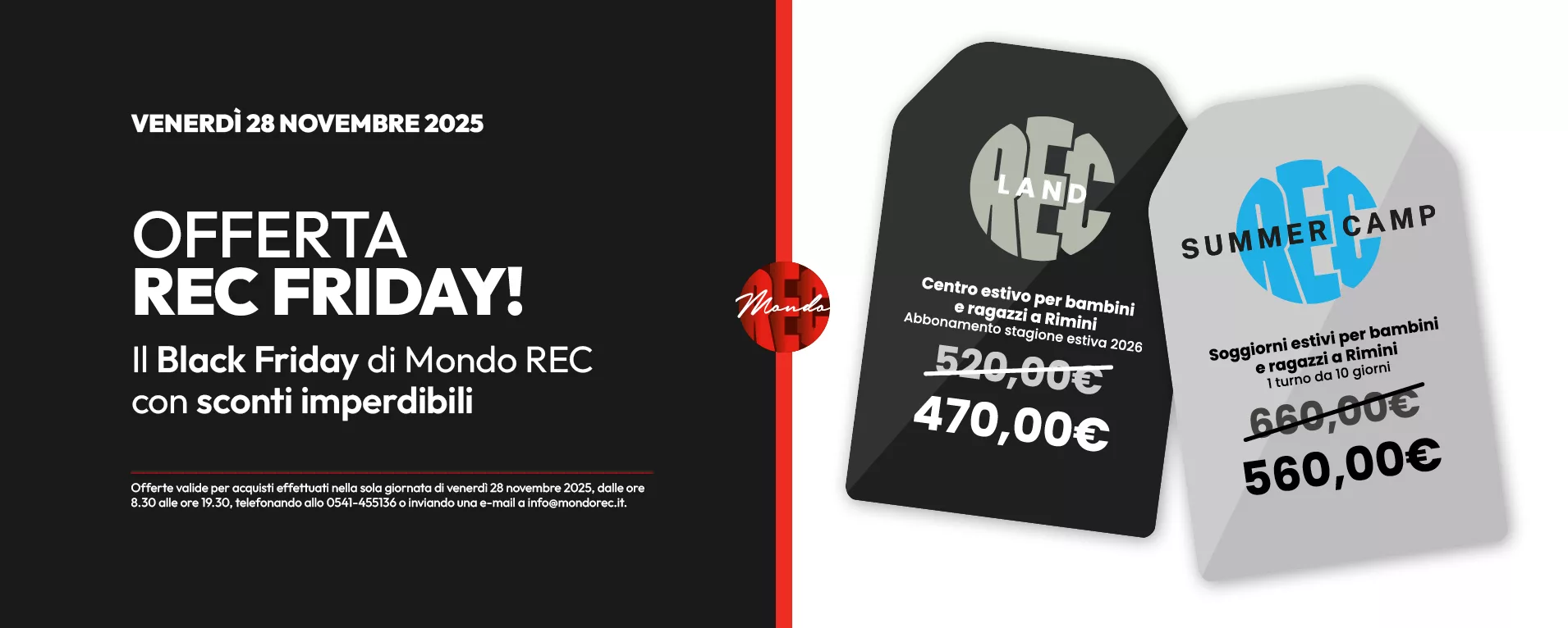 Rec Friday - Le offerte speciali su centri estivi e summer camp 2026